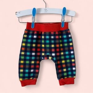 3-6M Infant Baby Boy Little Wonders Multicolored Checkered Plaid Harem Pants